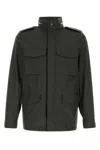 Moorer Denver Jacket With Buttoned Cuffs And Epaulettes In Forest