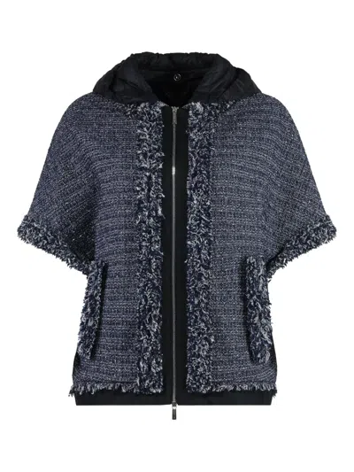 MOORER BOUCLÉ-TWEED HOODED JACKET