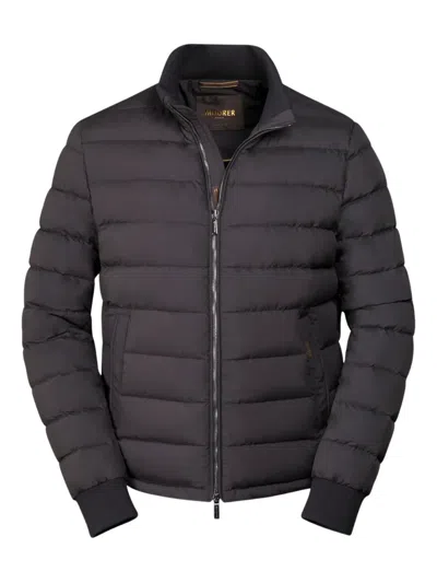 Moorer Branca-skt Quilted Zip Jacket In Black