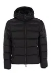 Moorer Long Sleeve Cotton Coat In Black