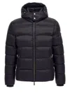 Moorer Quilted Hooded Jacket Removable Hood In Black
