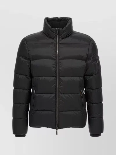 Moorer 'brett' Bomber Jacket With Hood And Quilted Pattern