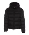 Moorer Long Sleeve Cotton Coat In Black