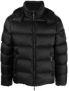 Moorer Padded Jackets With Hood And Side Pockets In Black