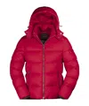 Moorer Detachable-hood Padded Jacket In Red