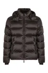 Moorer Hooded Quilted Down Jackets With Side Pockets In Gray
