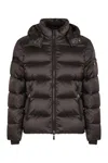 Moorer Hooded Quilted Down Jackets With Side Pockets In Gray