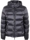 Moorer Quilted Zip-up Down Jacket In Blue