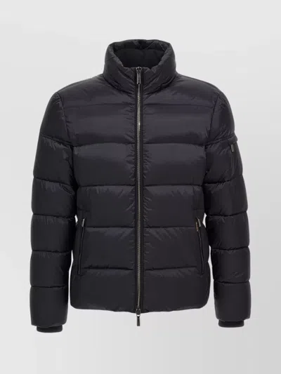 MOORER 'BRETT' QUILTED HOODED BOMBER JACKET