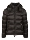 Moorer Hooded Quilted Down Jackets With Side Pockets In Brown
