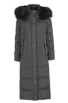 Moorer Breuil Fur Stp Down Jacket In Nero