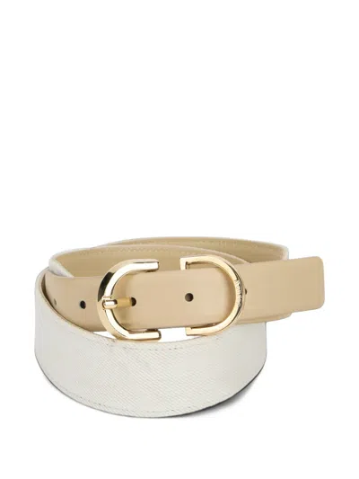 Moorer Bria-p214 Logo-engraved Buckle Belt In Multi