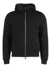 Moorer Long Sleeve Cotton Coat In Black