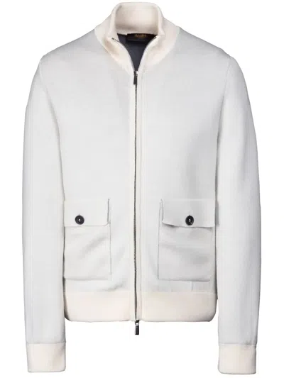Moorer Brock Cardigan In White