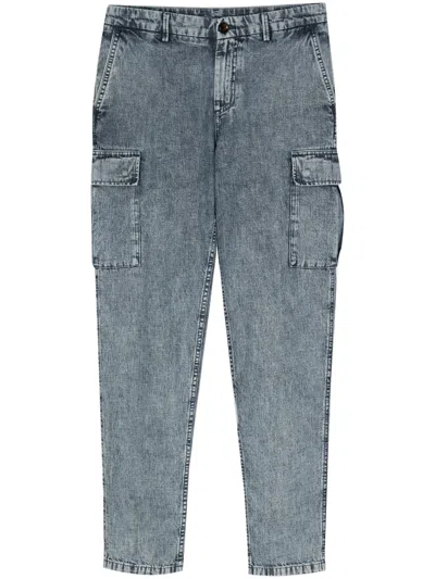 Moorer Brody-01 Cargo Jeans In Blue