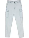 Moorer Brody-01 Cargo Jeans In Blue