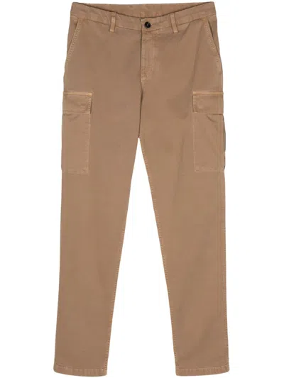 Moorer Brody Tapered Cargo Trousers In Brown