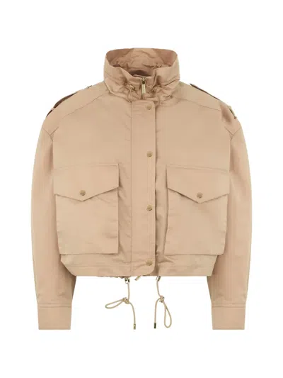 Moorer 크롭 재킷 In Brown