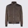 Moorer Casual Jacket With Flap Pockets And High Collar In Beaver