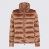 Moorer Insulated Jackets With High Collar And Pockets In Brown