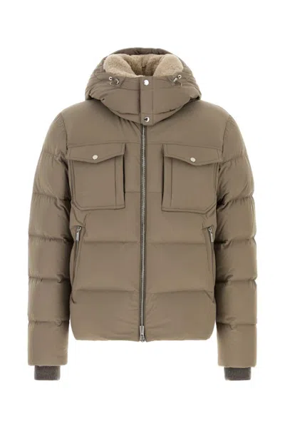 MOORER BROWN QUILTED JACKET