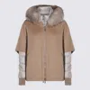 Moorer Brown Wool Pegaso Down Jacket In Brown