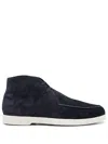 Moorer Bruschi Suede Boots In Blau