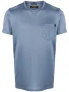 Moorer Man T-shirt Slate Blue Size 36 Cotton In Blue