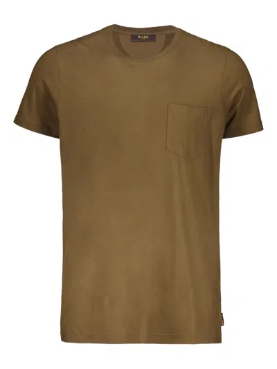 Moorer Bruzio Patch-pocket T-shirt In Burgundy