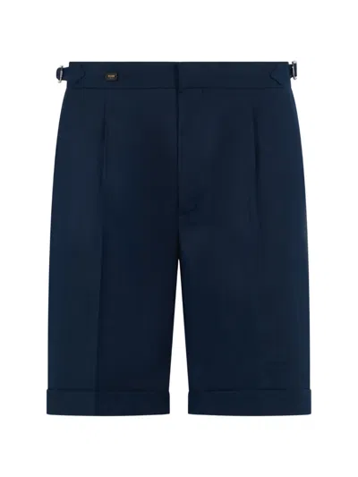 Moorer Buckle Detail Shorts In Blue