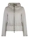 Moorer Burano Hooded Drawstring-waist Jacket In Gray