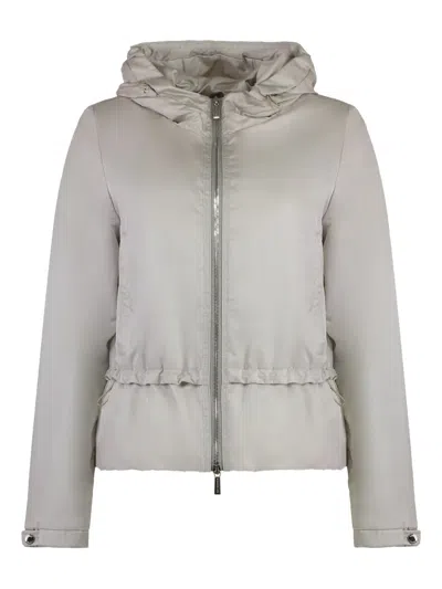 MOORER BURANO HOODED DRAWSTRING-WAIST JACKET
