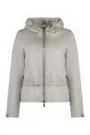 Moorer Burano Hooded Drawstring-waist Jacket In Gray