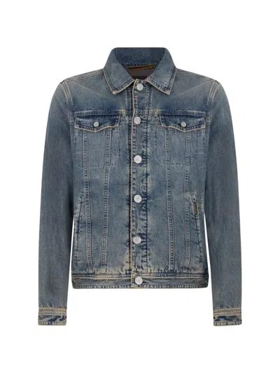 Moorer Button Chest-pocket Jacket In Blue