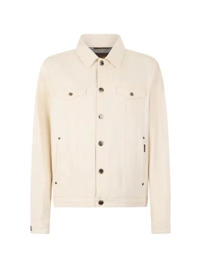 Moorer Button Chest-pocket Jacket In Neutral