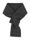 Moorer Twisted Mongolian Cashmere Scarf With Contrast Detail In Gray