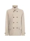 Moorer Button Double-breasted Jacket In Neutral