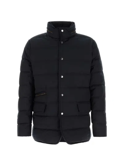 Moorer Button Down Jacket In Black