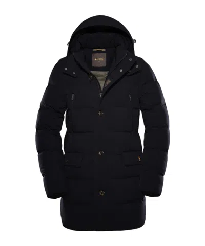 Moorer Button-down Padded Coat In Black