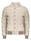 Moorer Button-embellishment Padded Jacket In Neutral