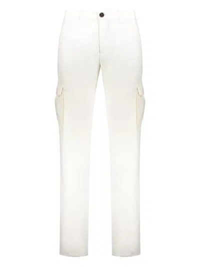 Moorer Button-fastening Cargo Pants In White