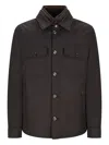 Moorer Button-fastening Flap-pocket Jacket In Brown