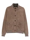 Moorer Button-fastening Flap-pocket Jacket In Brown