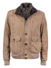 Moorer Button-fastening Flap-pocket Jacket In Brown