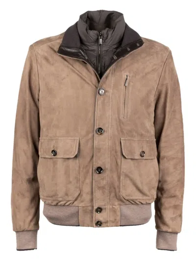 MOORER BUTTON-FASTENING FLAP-POCKET JACKET