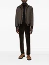 Moorer Button-fastening Ribbed-hem Jacket In Brown