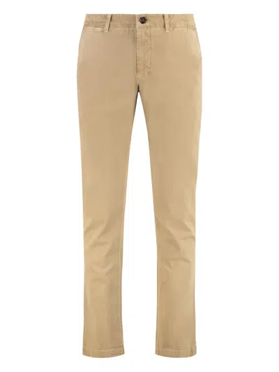 MOORER BUTTON-FASTENING TROUSERS