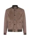 Moorer Button Flap Pockets Jacket In Brown