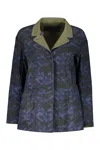 Moorer Button-front Cotton Jacket In Blue