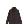 Moorer Button Hooded Jacket In Gray